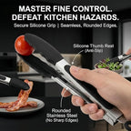 Mini Tongs with Silicone Tips, 7-Inch Small Serving Tongs - Image 6