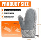Silicone Oven Mitts, Heat Resistant 2PCS Oven Mitts - Image 2