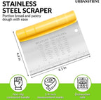 Urbanstrive Bench Scraper for Baking, Stainless Steel Dough Cutter and Scraper - Image 2