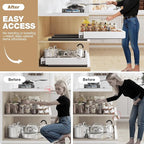 Seinloes 4 Pack Pull Out Cabinet Organizer - Image 5