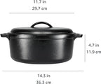 Amazon Basics Pre-Seasoned Cast Iron Dutch Oven Pot - Image 4