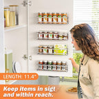 Bunoxea Spice Rack wall mounted 2 Pack, Space-Saving Spice Organizer - Image 3