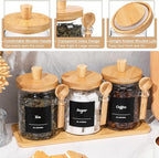 Suclain 3 Pcs Glass Coffee Container - Image 3