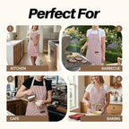 2Pack Adjustable Kitchen Apron for Women Men - Image 7