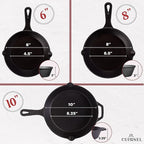 Cuisinel Cast Iron Skillets Set - Image 3