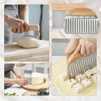 5 Pcs Bench Scraper, Bench Scraper Kitchen 2 Pcs Stainless Steel Dough Scraper - Image 7