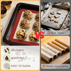 HOTEC Silicone Baking Mats 3 Pack – Thickened Non-Stick Reusable Silicone - Image 6