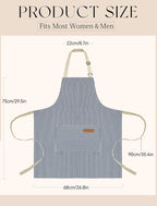 Cardkiss 2 Pack Kitchen Cooking Aprons, Soft Aprons - Image 7