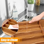 Bellsal Large Premium Acacia Wood Silverware Organizer - Image 6