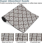 Rnivvi Coffee Mat, Hide Stain Rubber Backed Absorbent Dish Drying Pad - Image 3