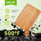 Bamboo Cutting Boards for Kitchen, Carbonized Wood Cutting Board - Image 2
