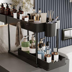 2 Pack Under Sink Organizers and Storage, 2-Tier Sliding Cabinet Organizer - Image 3