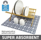 Drymate Jumbo XL Dish Drying Mat, Low-Profile, Super Absorbent, Quick Dry Fabric - Image 2