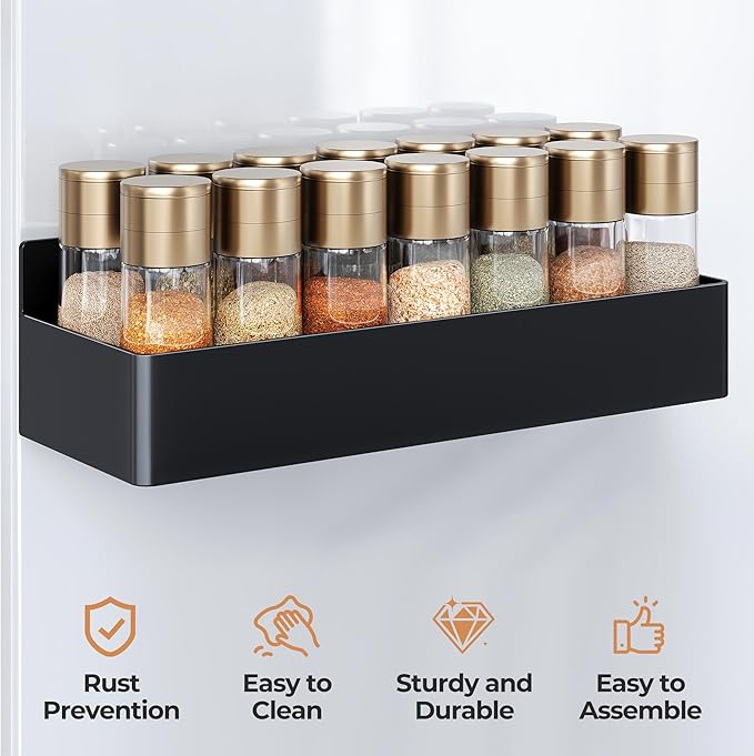 Mystozer Magnetic Spice Rack for Refrigerator, Kitchen Organizer and Storage - Image 2