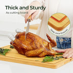 Keechee Kitchen Essentials Natural Bamboo Cutting Board XL - Image 7