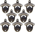 8 PCS Wall Mount Bottle Opener Antique Bronze, Old Fashioned Bulk Beer Bottle by Wallmountedbottleopener