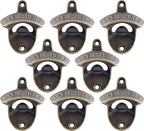 8 PCS Wall Mount Bottle Opener Antique Bronze, Old Fashioned Bulk Beer Bottle by Wallmountedbottleopener
