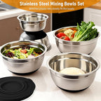 CHAREADA Mixing Bowls with Airtight Lids, Size 4.5, 0.7 qt, Fit - Image 6