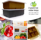 Silicone Ice Cube Trays with Lids, Large Square Ice Cube Molds - Image 3