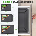 NutriChef 3-Piece Nonstick Baking Sheet Set – Non-Toxic Cookie Sheets - Image 3