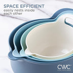 COOK WITH COLOR Nesting Plastic Mixing Bowl Set with Pour Spouts and Handles - Image 5