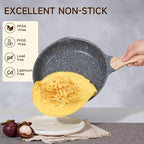 JEETEE Nonstick Frying Pans Set, Skillets Set 2 Pcs, Nonstick Omelette Skillet - Image 4