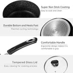 Nonstick Saucepan Set with Lid, Non Stick 1Qt & 2Qt Sauce Pan Set with Glass - Image 3