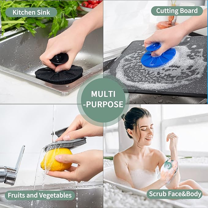 Silicone Sponge 3 Pack, BEAUTAIL Non-Scratch Scrub Sponges, - Image 6