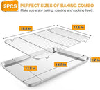 Homikit Baking Sheet with Rack, Big Bacon Baking Tray with Cooling Rack - Image 2