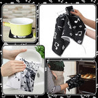 Leinuosen 8 Pcs Music Note Kitchen Decor Accessories Set Farmhouse Towels Oven - Image 6