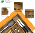 EcoFives Luxury Acacia Kitchen Drawer Organizer - Image 3
