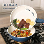 BECIGAR 23pcs Ceramic Pots and Pans Set, Nonstick Detachable Handle Cookware - Image 8