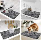 LuxStep Dish Drying Mat Super Absorbent Kitchen Counter Mat Rubber Backing - Image 7