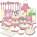 NutriChef 54-Piece Kitchen Cookware Set – Complete Non-Stick Ceramic Pots and by NutriChef%E2%84%A2Kitchen