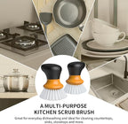 MR.SIGA Dish Scrub Brush, Palm Brush Dish Scrubber - Image 4