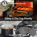 Silicone Oven Mitts and Pot Holders Sets, MTZRFLL Extra Long Heat Resistant - Image 4