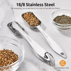 U-Taste Narrow Square Measuring Spoons: 18/8 Stainless Steel Kitchen Measure - Image 3