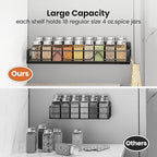 Mystozer 16.9 Inch Wide Large Capacity Magnetic Spice Rack - Image 3