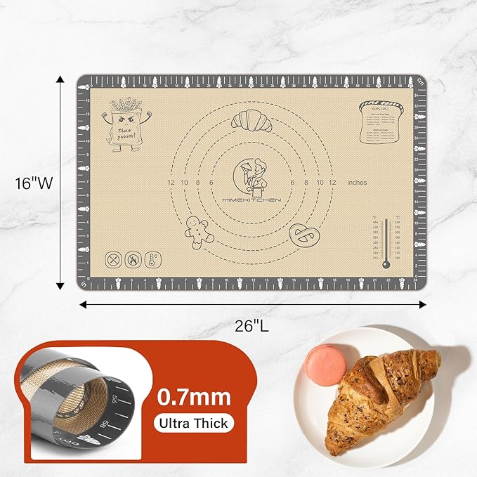 Silicone Mat for Baking Macaron, Extra Thick Silicone Baking Mat - Image 3