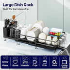 Large Dish Drying Rack, Expandable Dish Rack - Image 3