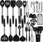 Silicone Cooking Utensils Set, NCUE 35 Pcs Kitchen Utensils Set by NCUE