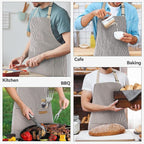 NLUS 2 Pack Cooking Aprons for Women - Image 7