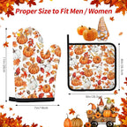 Thanksgiving Pumpkin Oven Mitts and Pot Holders, Fall Oven Mitts Sets of 3 - Image 2