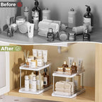 Delamu 2-Tier Bathroom Under Sink Organizers and Storage, Pull Out Cabinet - Image 6