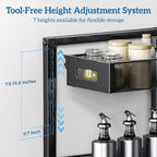 Under Sink Organizer for Bathroom & Kitchen, Under Cabinet Storage Shelf - Image 3