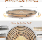 24" Lazy Susan Oak Wood Turntable Organizer - Image 6