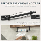 FORIOUS Paper Towel Holder Under Cabinet, Single Hand Operable - Image 2