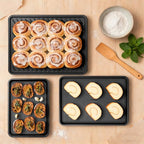 3 Pack Baking Sheet Pan Set, 0.8mm Thick Nonstick Cookie Sheets - Image 5