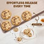 Sakerplus Nonstick Baking Sheet Pan Set of 3, Heavy Duty Cookie Sheets - Image 7