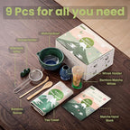 Clay&Fire Matcha Whisk Set，9 Pcs Ceramic Matcha Set, 15 OZ Matcha Bowl - Image 5
